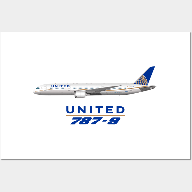 United 787-9 Wall Art by SteveHClark